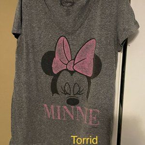 torrid sz2 gray minie mouse tshirt